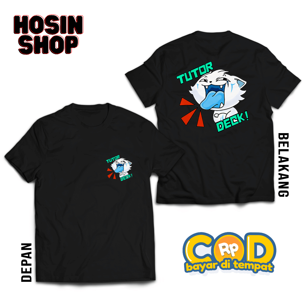 HosinShop - Kaos Emote Mobile Legend - Kaos Atasan Katun Sablon - Kaos Emoji ML - Kaos Emote ML Tuto