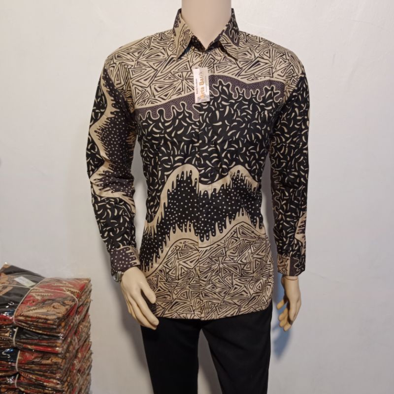 kemeja abstrak ungu tua hitam original arta batik super KODE 008 Batik premium l seragam batik l bat