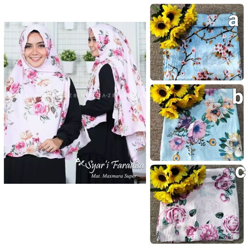 KHIMAR NON PET BUTTERFLY / JILBAB ORI CANTIKA / KERUDUNG CANTIKA MOTIF / HIJAB SYARI SYIRIA