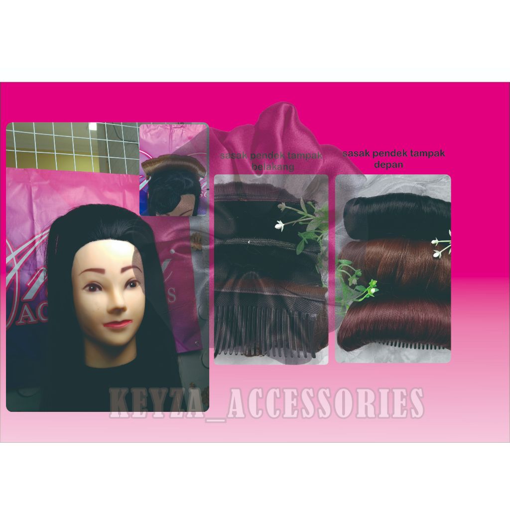 Sasak Sauk Pendek/volume rambut/isi rambut/sanggul dalam