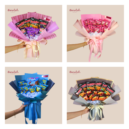 

[Termurah] Medium Snack Bouquet | Bebas Request Snack dan Warna
