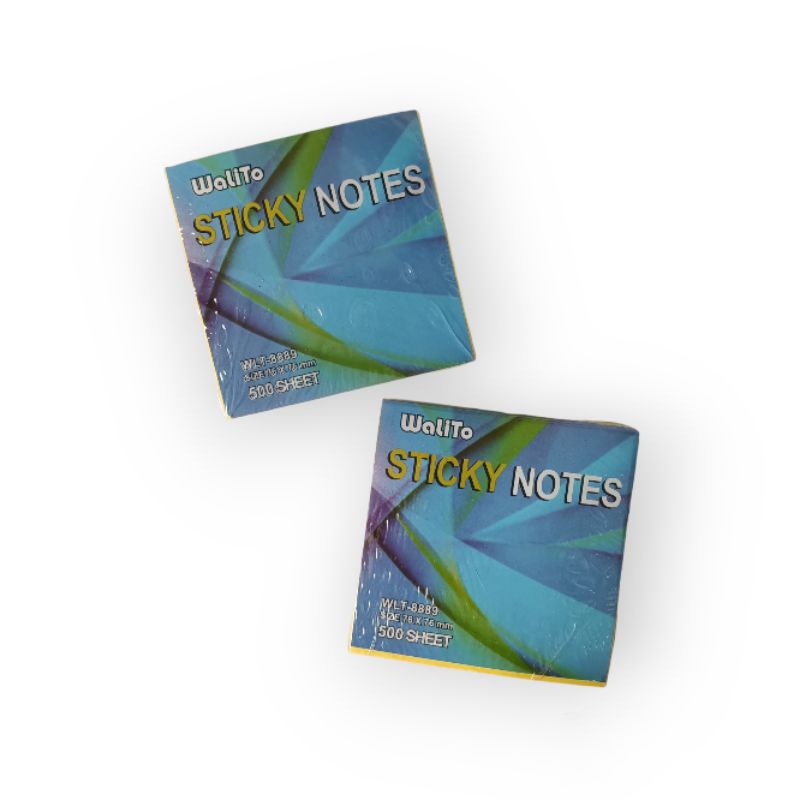 

Memo tempel Sticky note 76×76 mm / Walito memo Stick sticky note kertas/ 500 lembar walito color sticky note