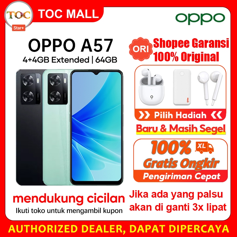 OPPO A57 4 64 GB / oppo A17 OPPO A54 Ram 4+64GB/6+128GB Garansi Resmi Oppo 1 Tahun, IPS LCD 6.51 Inc