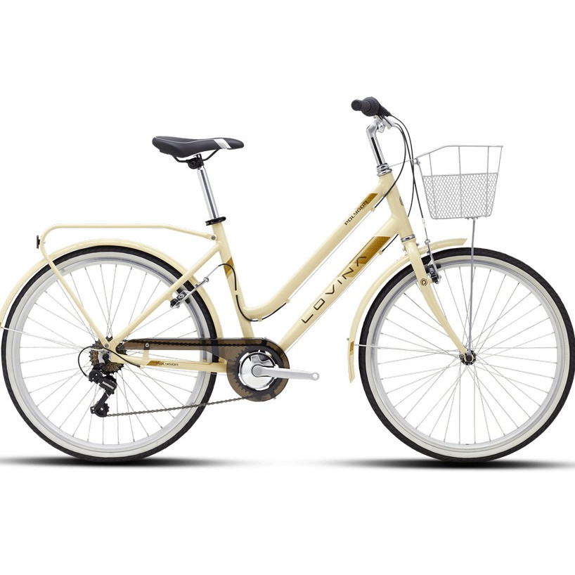 Sepeda mini 26 inch ctb polygon dewasa keranjang city bike operan gigi 7 speed shimano high quality 