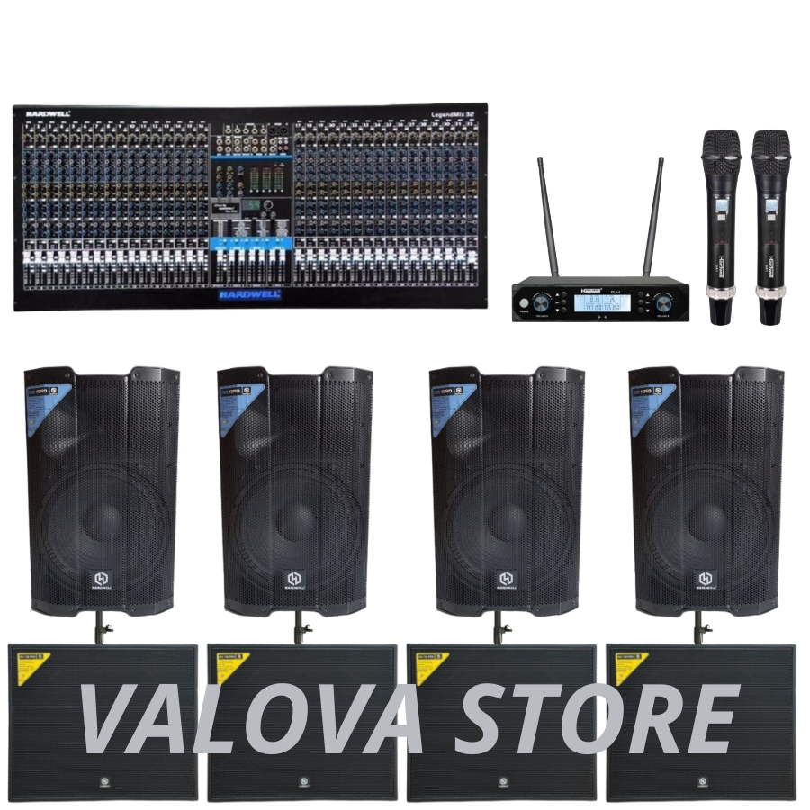 Paket 32 soundsystem HARDWELL DSR 15 PRO + Legendmix 32 + IRX118 PRO
