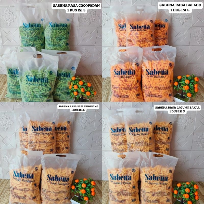 

UKURAN JUMBO 340gr Sabena stik balado enak gurih sudah Mix rasa dalam 1 karton isi 5pcs