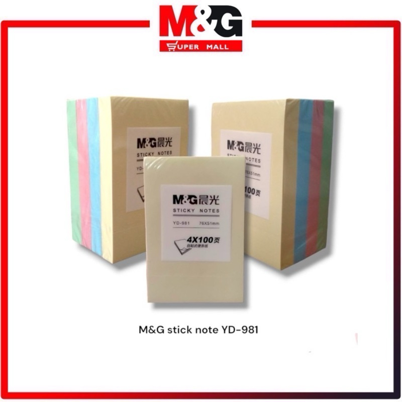 

M&G Sticky Notes / Memo Tempel M&G 76 x 50 mm isi 400 lbr YS-981