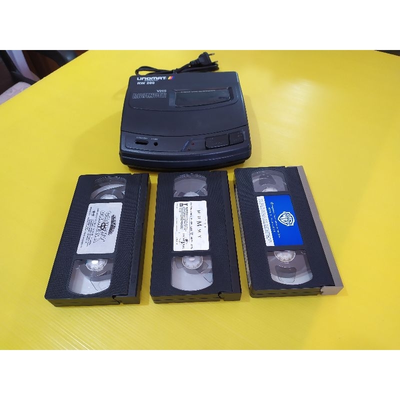 REWINDER KASET VHS TWO-WAY UNOMAT GERMANY INTERNATIONAL RW 200 RETRO