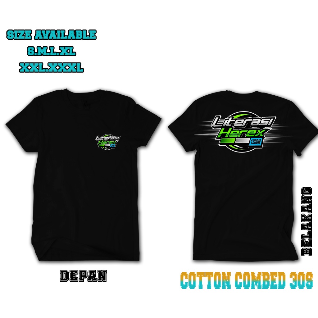 Kaos Racing Literasi Herex - Series Literasi Herex Kaos Racing Custom - Kaos kekinian - Kaos 1 hari 