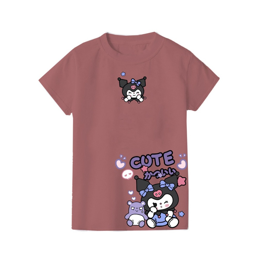 MYSTIQUE.ID-BAJU KAOS SANRIO KUROMI CUTE SAMPING BAWAH HARAP MEMBACA DESKRIPSI HARGA SATUAN (PER 1 P