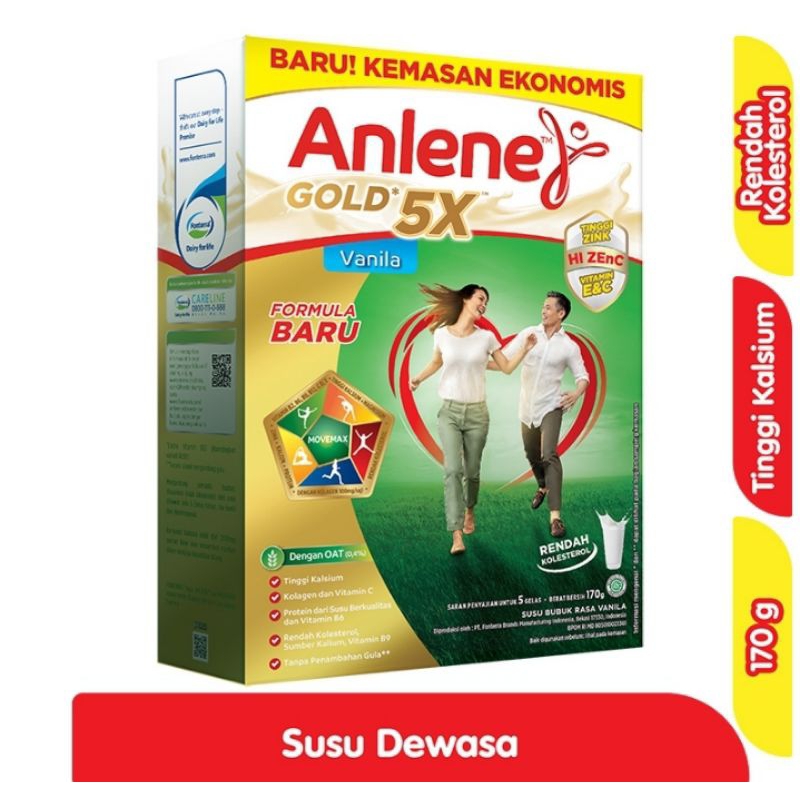 

Anlene Gold 5X Susu Dewasa Vanila Box 170 g