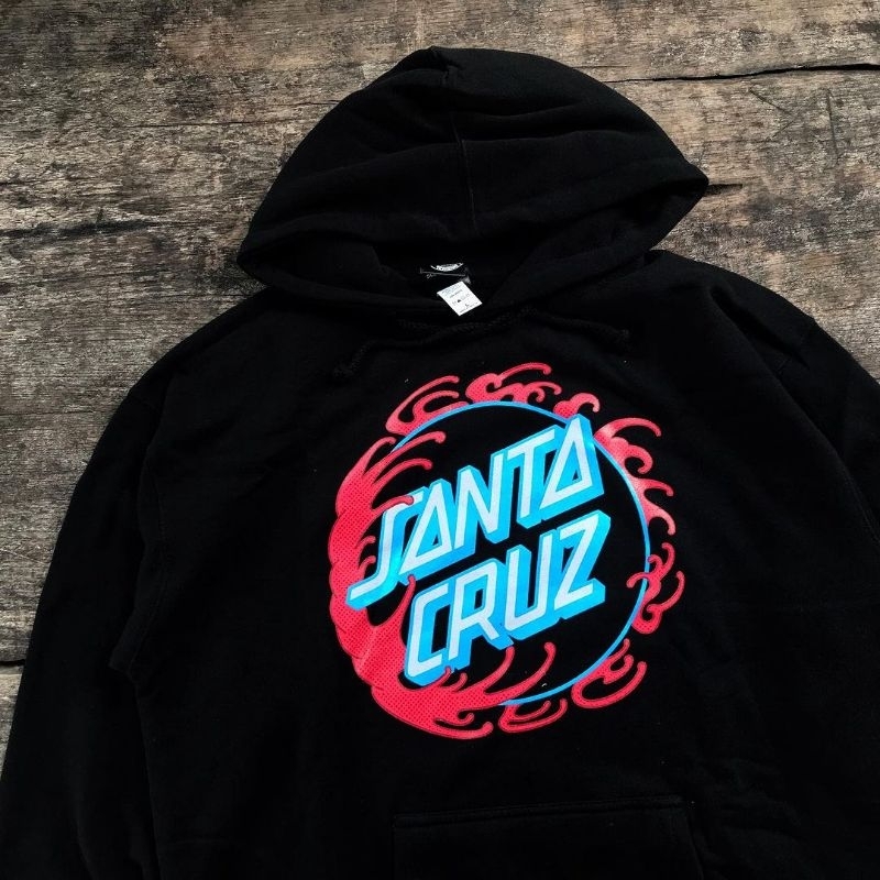 SANTA CRUZ TIDAL DOT HOODIE BLACK