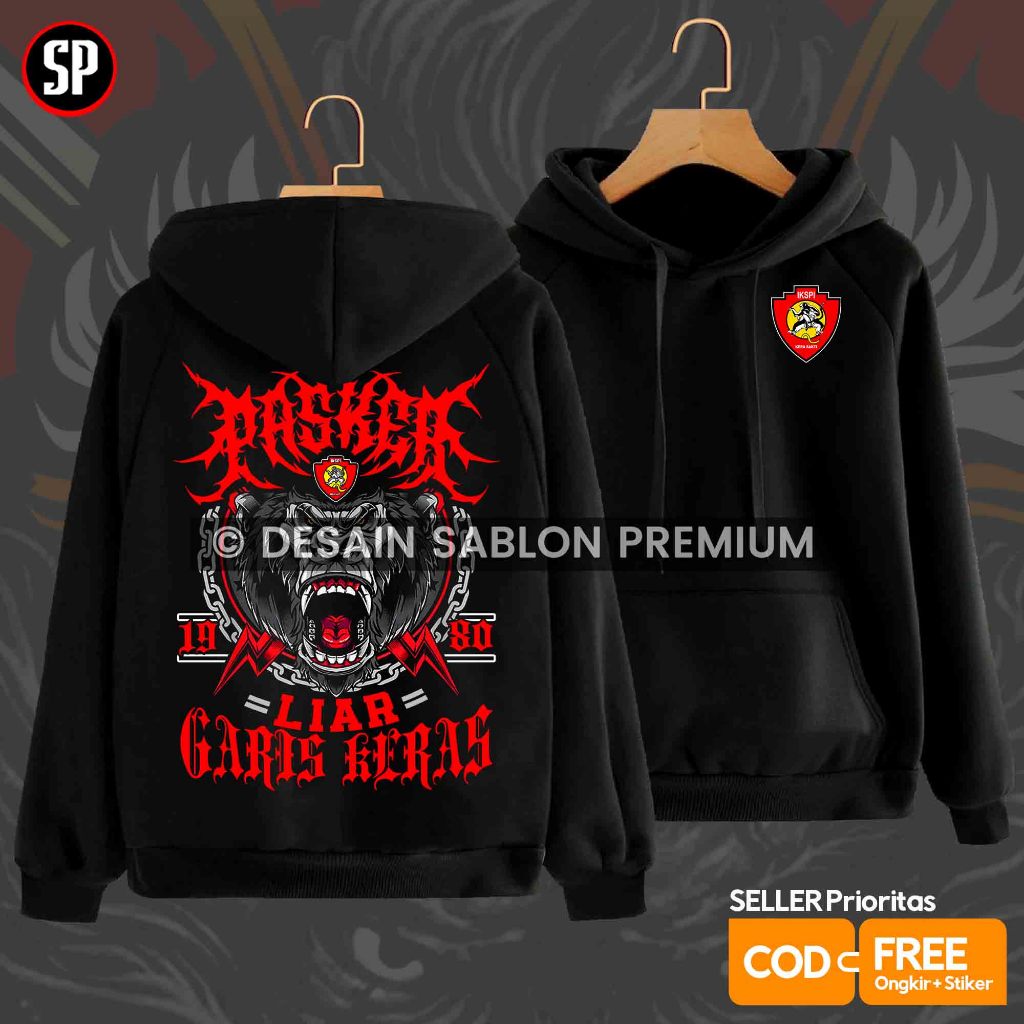 Jaket Hoodie IKSPI KERA SAKTI PASKER LIAR GARIS KERAS - Free Stiker / Kaos IKSPI Pilar Madiun Ganesh