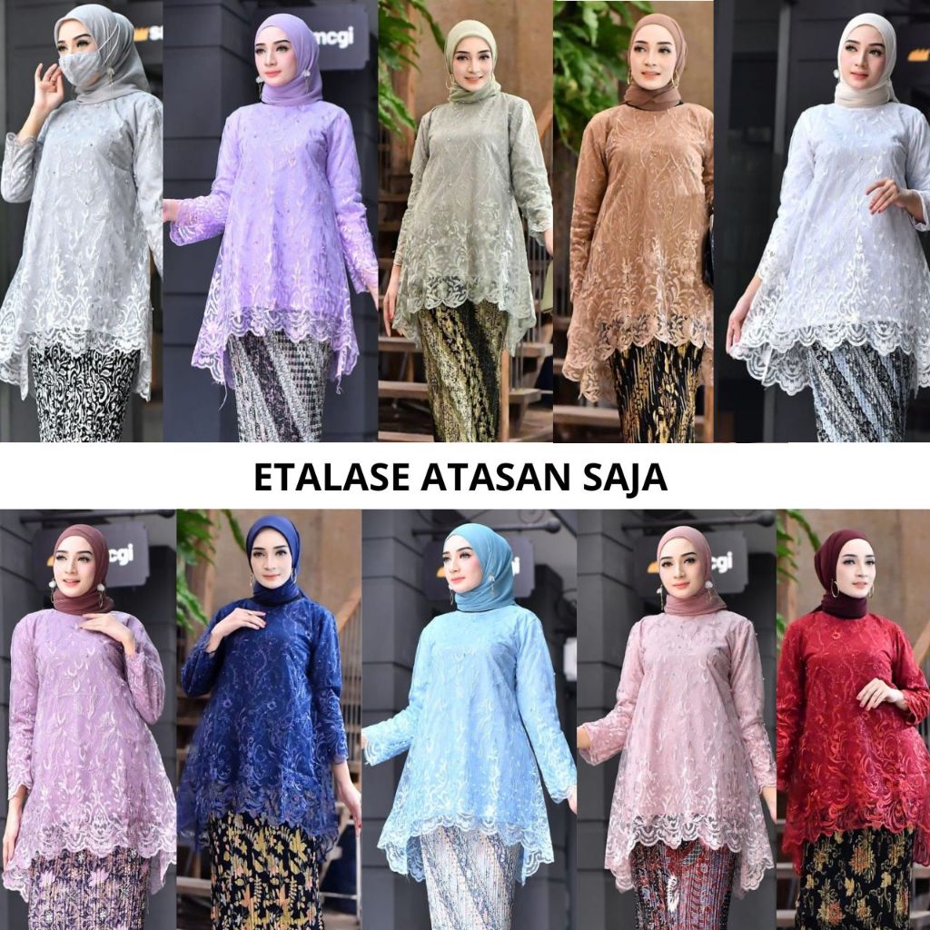 KEBAYA MODERN AZKIA TULLE KEBAYA ATASAN SAJA