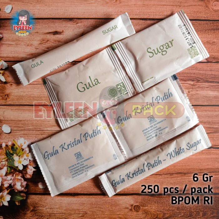 

1212 SALE White Sugar Sachet Gula Putih Sachet isi 25 pcs Gula Hotel Sachet