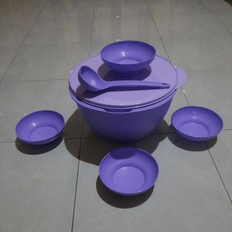 Legacy Bowl 10L gratis mangkuk 4pcs+centong Original Tupperware