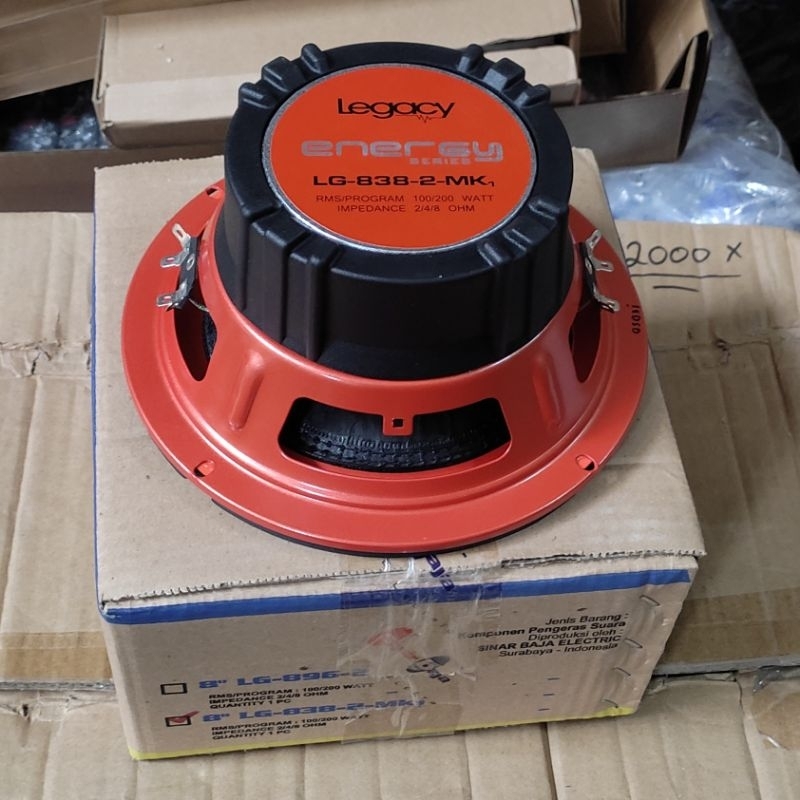 Speaker Subwoofer Dobel Coil 8inch LEGACY 100/200watt 2/4/8ohm LG-838-2