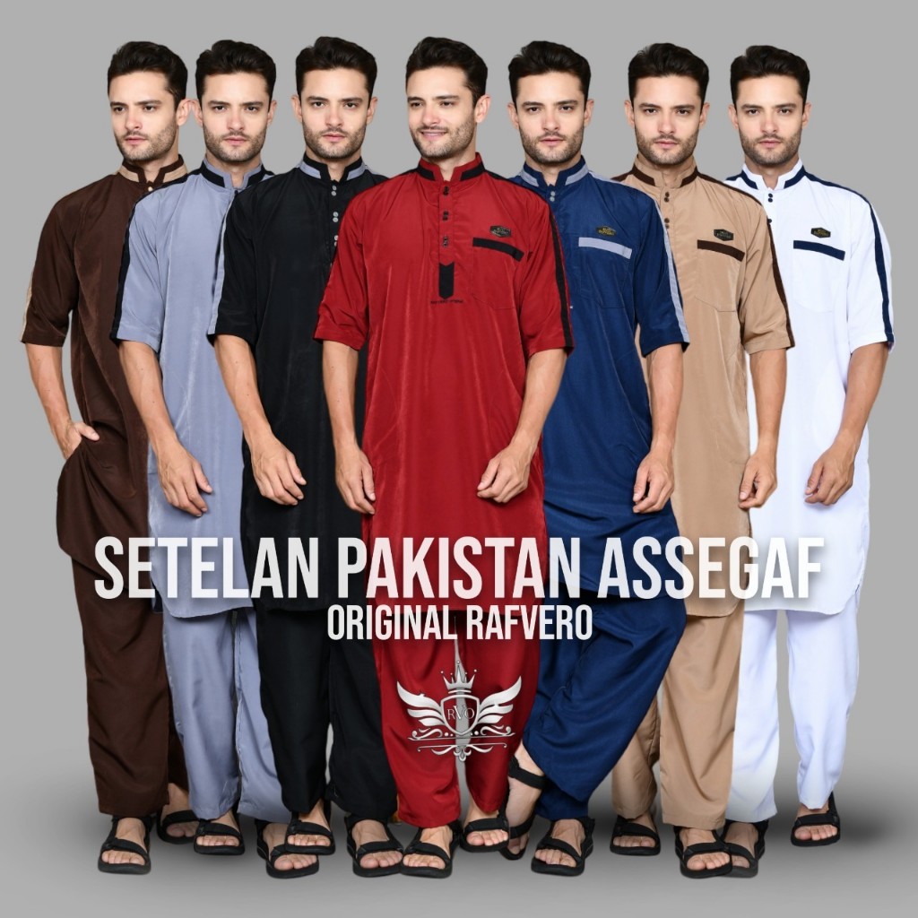 setelan kurta pakistan laki laki - baju koko set celana - gamis pria dewasa - koko dewasa