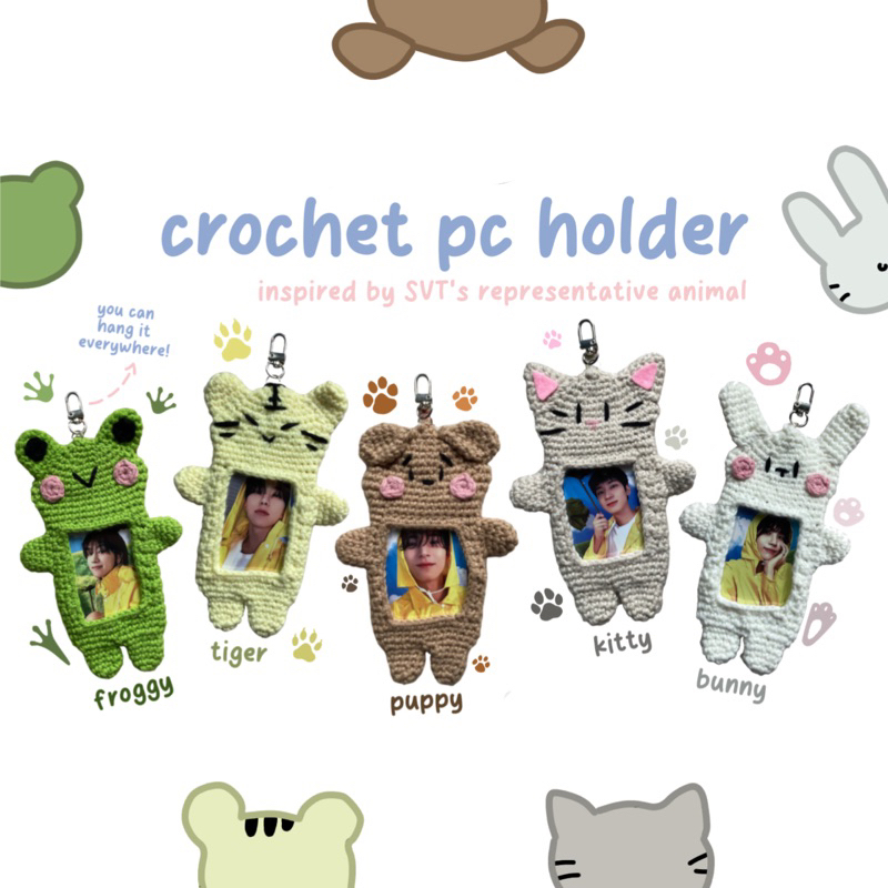 CROCHET SEVETEEN INSPIRED PC HOLDER /  Photocard Holder Rajut Seventeen / Crochet Cahol Seventeen
