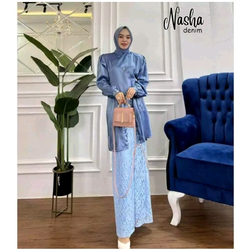 NASHA SET DRESS GAMIS PESTA KONDANGAN LEBARAN LAMARAN NIKAHAN BRIDESMAIDS GAMIS SERAGAMAN KELUARGA