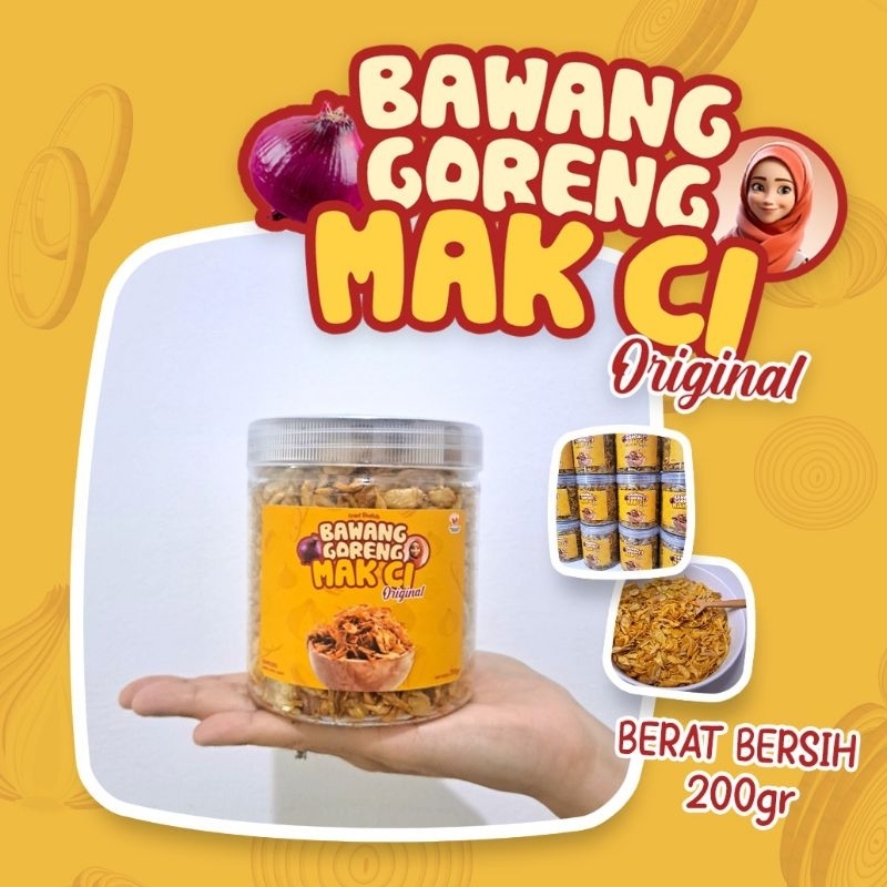 

Bawang Goreng Premium Mak Ci / Premium Fried Shallots MAK CI 200 GRAM