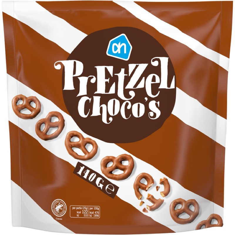 

AH Pretzel choco's made in Holland/Belanda