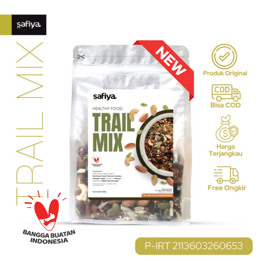 

Grosir Trail Mix Original 5 Gram Dried Fruit Seed Nut Roasted Snack Sehat Safiya