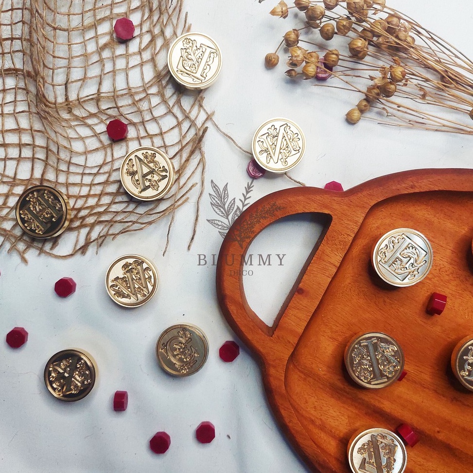 

Tren Code5mLa AZ Wax Seal Stamp ALPHABET Segel Surat Vintage Kepala Stempel Lilin Segel