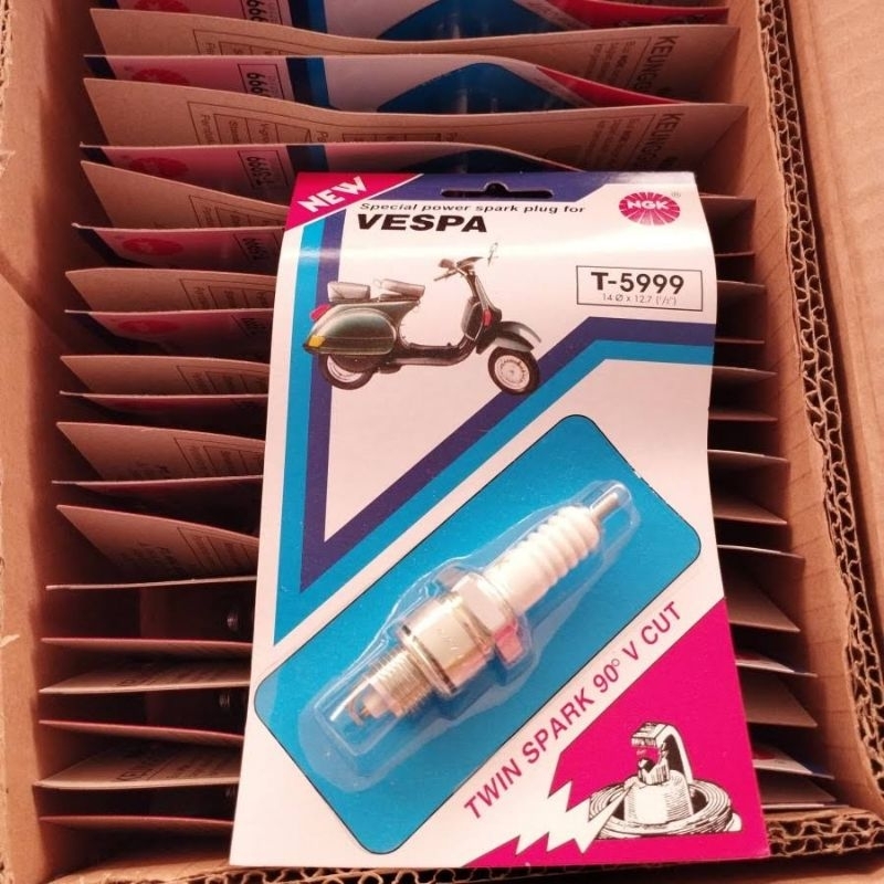 BUSI NGK VESPA VERSION T5999 T-5999 MOTOR 2TAK 2T DRAT PENDEK
