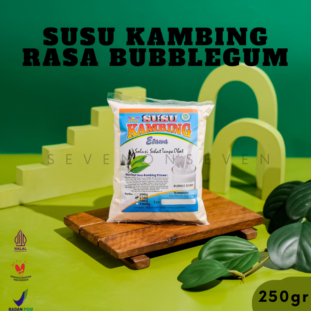 

Susu Kambing Bubuk Rasa Bubble Gum 250gr