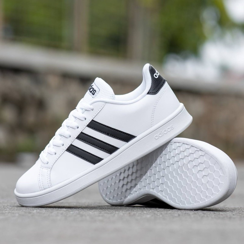 Adidas Grand Court White Black 100% Original