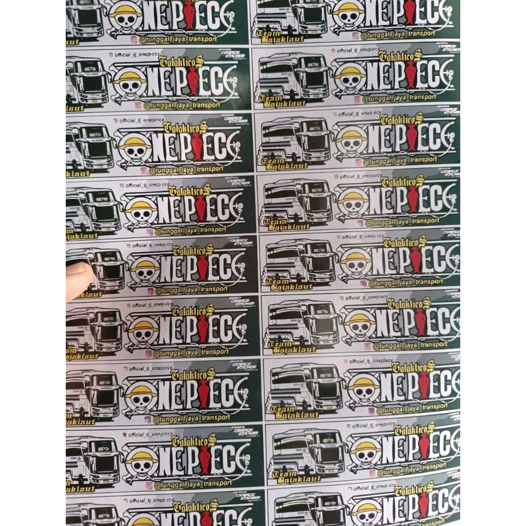 

Stiker Nama Bus Basuri One Piece Viral Glossy Kuat Mengkilap Tahan Air Isi 20 Pcs Termurah