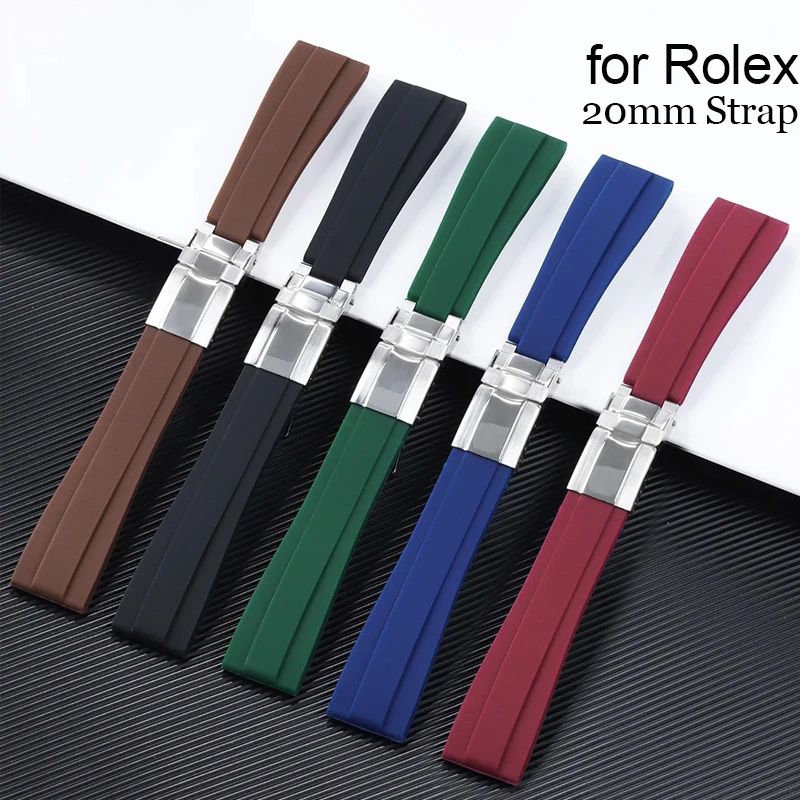 STRAP ROLEX TALI JAM ROLEX RUBBER FULL SET 20MM