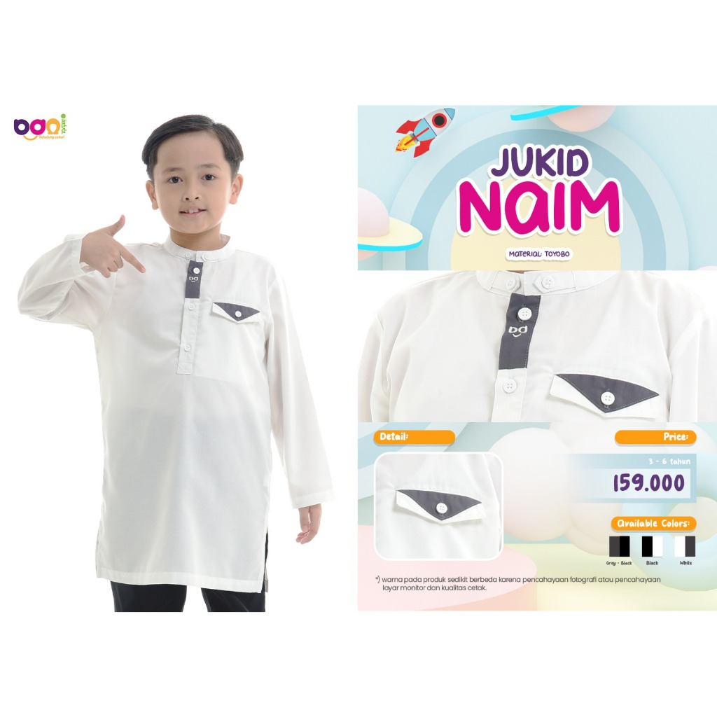 Jukid Naim | Jubah Koko Anak Naim| Baju Koko Anak Laki Laki | Baju Koko Anak terbaru | Koko anak 3-6