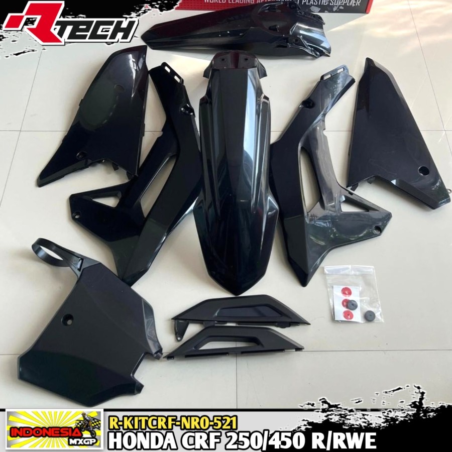 HONDA CR - CRF 250 300 450 R RX RWE 2021 2022 2023 2024 - RACETECH RTECH COMPLETE PLASTIK KIT - COVE