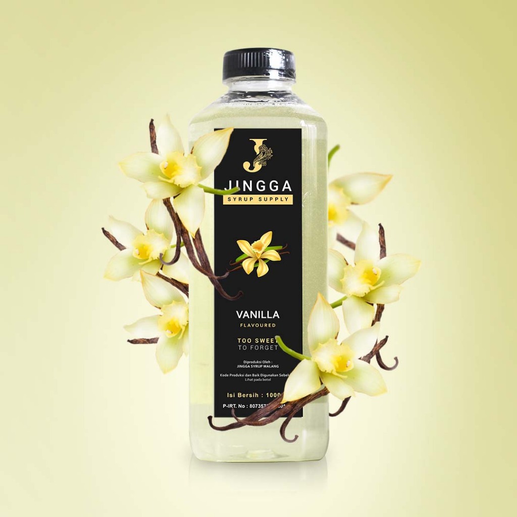 

JINGGA Vanilla Syrup 1000ml - Sirup Vanila Untuk Coffee Latte Mocha Smoothie