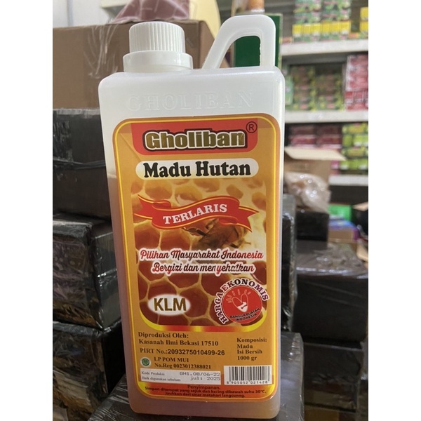 

1212 sale Madu KLM Gholiban 1 kg 1kg Asli Botol Timbul Tulisan Gholiban