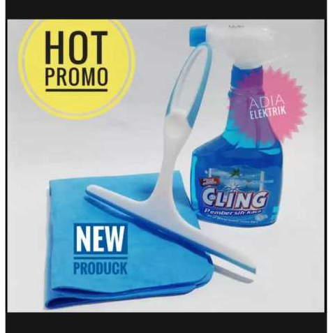 TERLARISS Wiper Pembersih Kaca 3In 1 /Alat Pembersih Jendela / Cling Pembersih Kaca Ocean Fresh