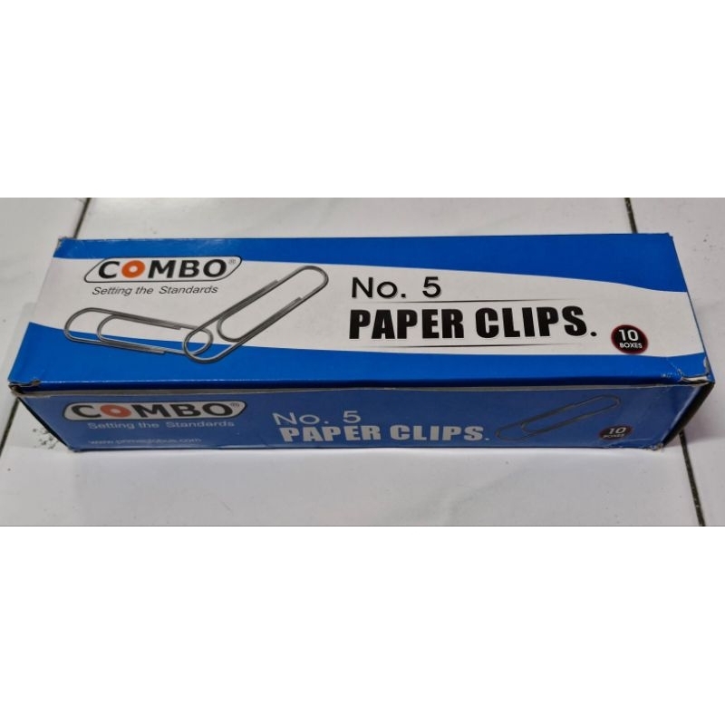 

[1PACK / 10BOX] PAPER CLIP / PENJEPIT KERTAS NO 5 COMBO / TRIGONAL CLIP