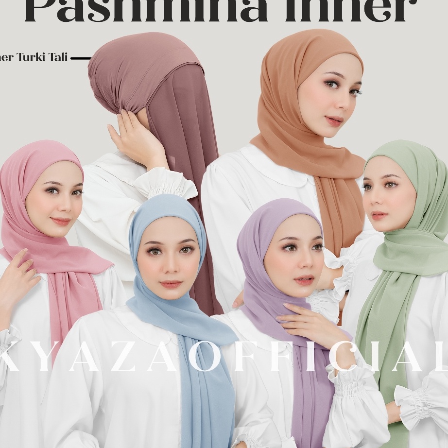 HOT Pashmina Inner Babydoll Instan 2 in 1 Pashmina Inner Turki  Pashmina Instan