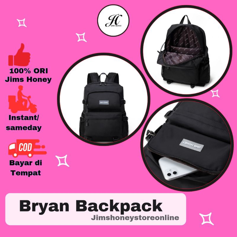 Jims Honey Bryan Backpack Ransel Anak dan Dewasa Unisex