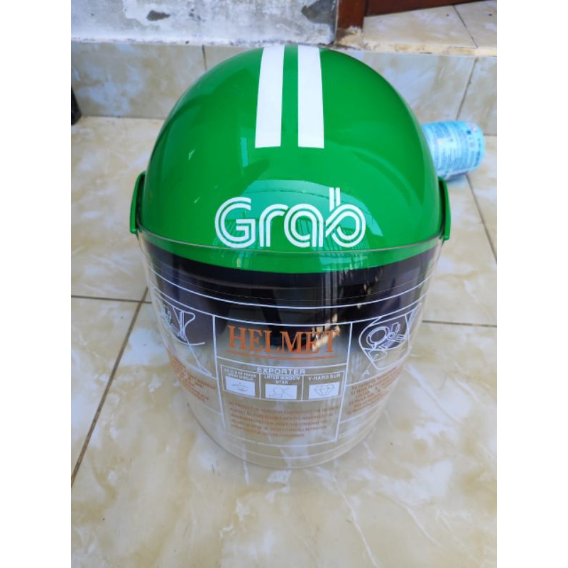 JAKET GRAB DAN HELM GRAB BARU BELUM TERPAKAI