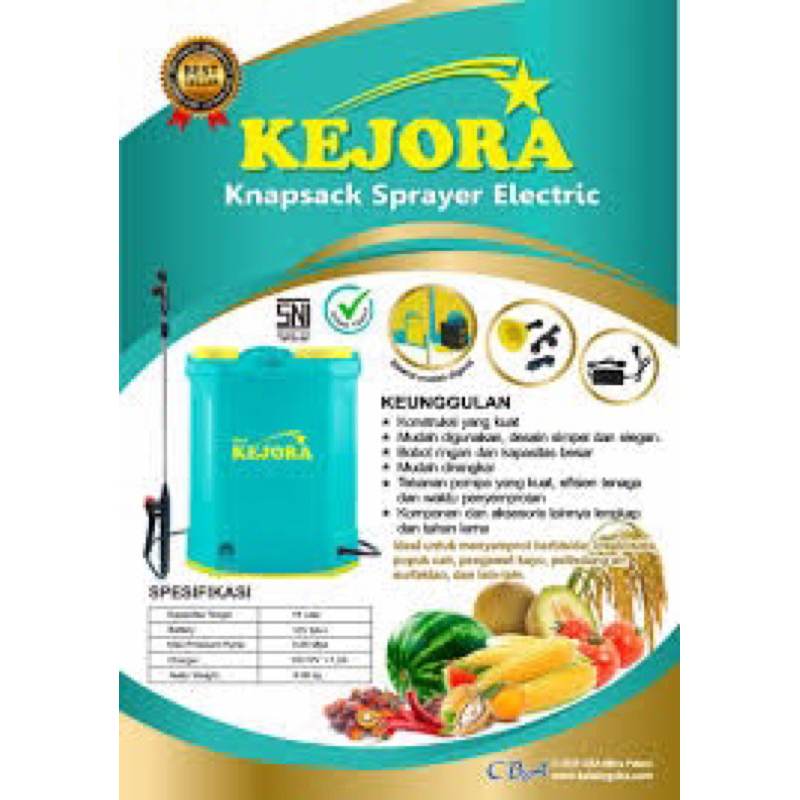 SPRAYER ELEKTRIK 16 L / KEJORA / SEMPROTAN / TANGKI