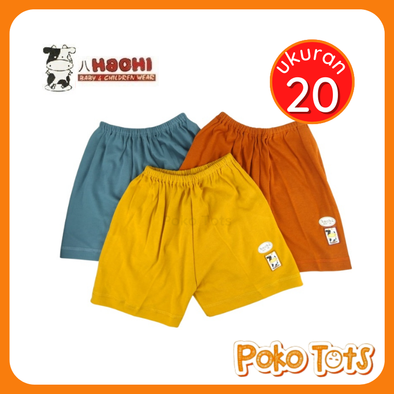Hachi Celana Pendek Size 20 Warna Bold Celana Bayi dan Anak Segi Polos Warna-Warni JB