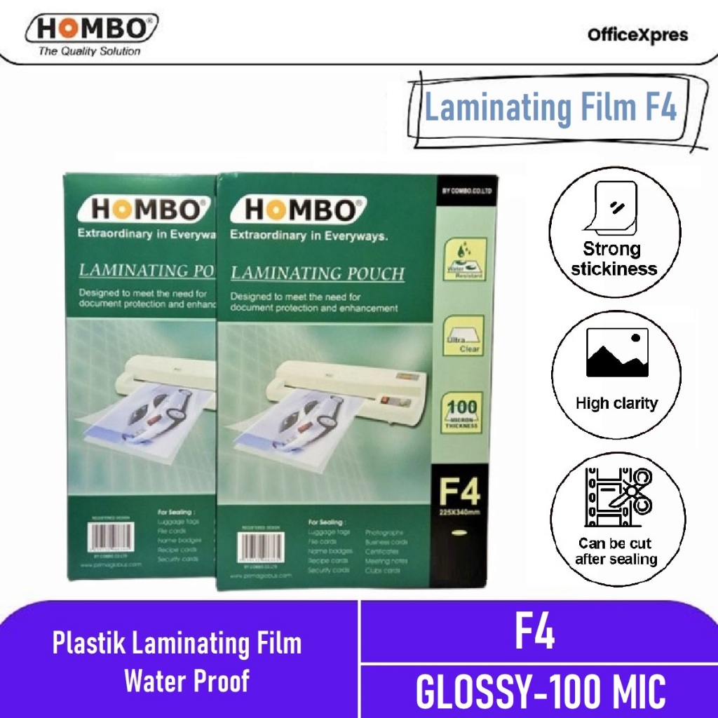 

Plastik Laminating / Plastik Laminasi / Laminating Film F4 , A4 , KTP , Id Card Hombo / Laminating Pouch