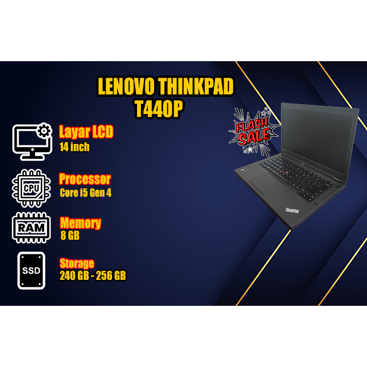 LAPTOP LENOVO T440P core i5 Gen 4 Bergaransi