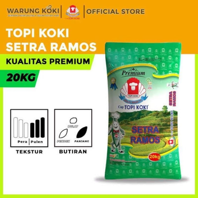 

SIAPKIRIM BERAS setra ramos cap TOPI KOKI - 20 Kg READY STOCK