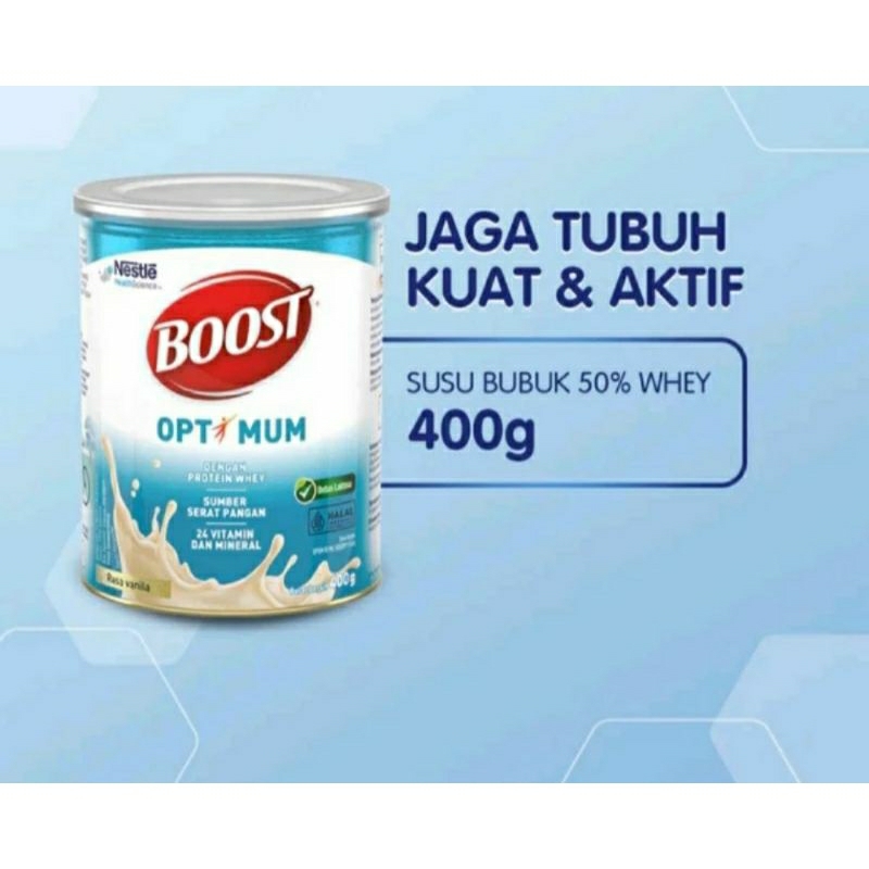 Nestle BOOST OPTIMUM VANILA 400g/Susu Dewasa