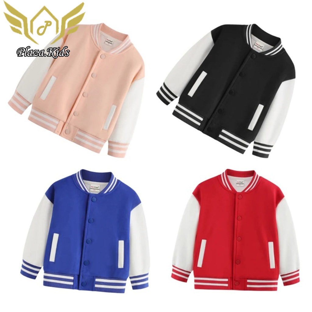 JAKET BOMBER  POLOS VARSITY ANAK UKURAN 2-12 JAKET ANAK KIDS VARSITY