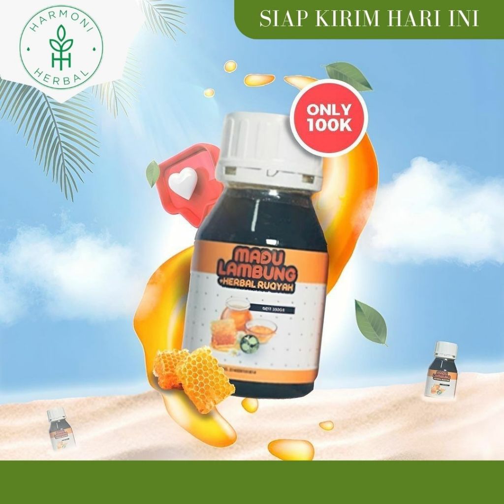Madu Lambung Mubarak 350gr | Obat Asam Lambung Kronis Herbal Ampuh